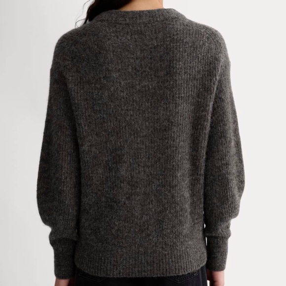Everlane THE COCOON CREW IN ALPACA Dark Charcoal XXS - Picture 6 of 10